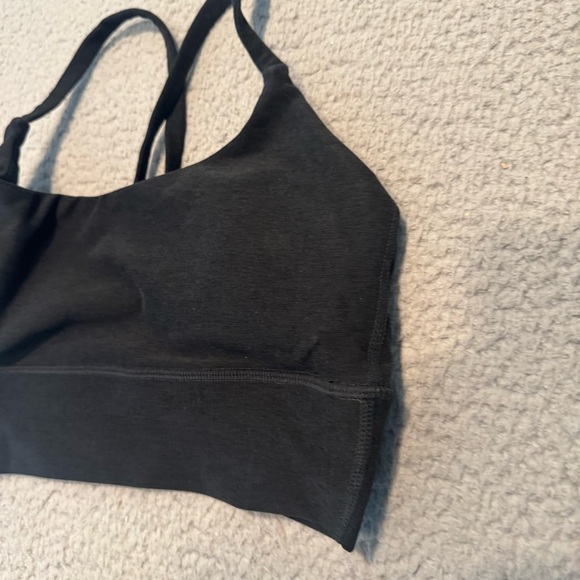 Vuori womens black long line elevation strappy sports bra size Small VW1008 - Picture 2 of 11
